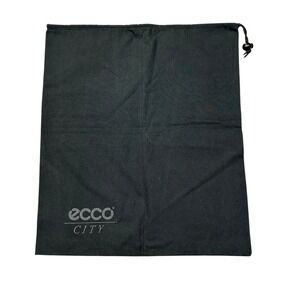 Ecco City Dust Bag Black Drawstring Travel Storage Pouch Shoes HOLDS 2 SHOES